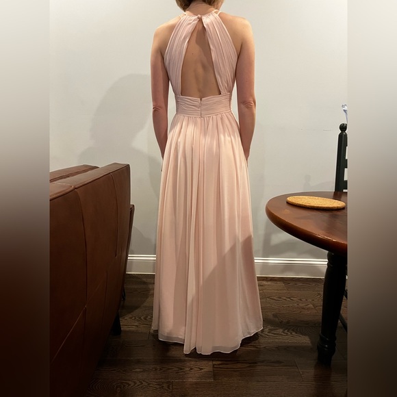 High Neck Levkoff Long Bridesmaid or Wedding Guest Dress. Style # 1161 - Picture 3 of 7